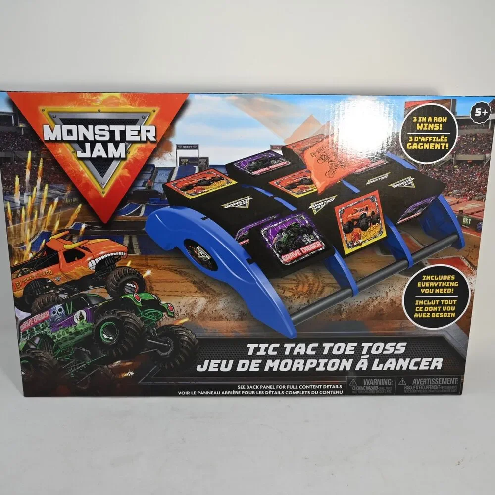 Monster Jam Tic Tac Toe Toss Bean Bag Game El Toro Loco Grave Digger New